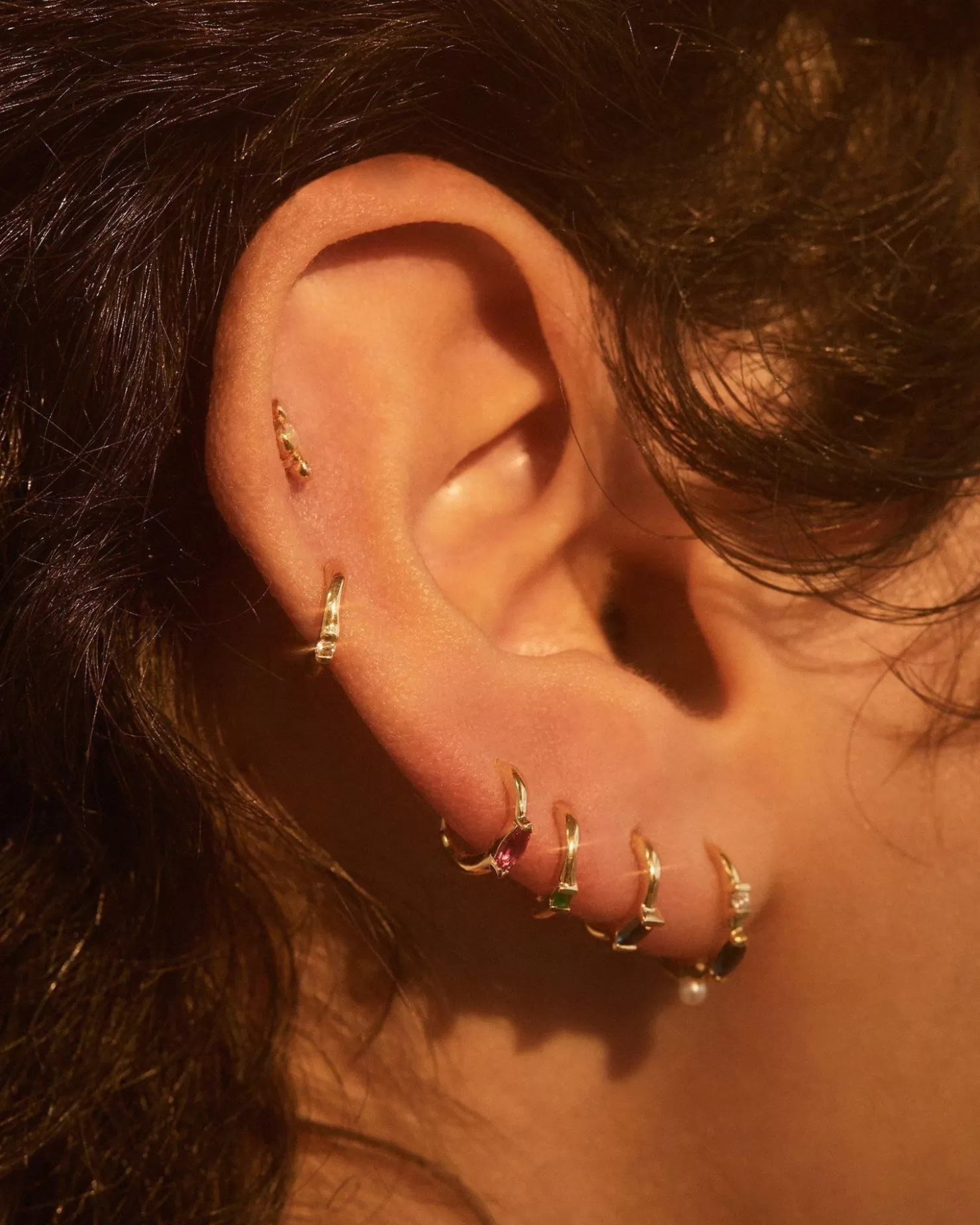 Pamela Love 6Mm Baguette Stone Huggie | Women Earrings