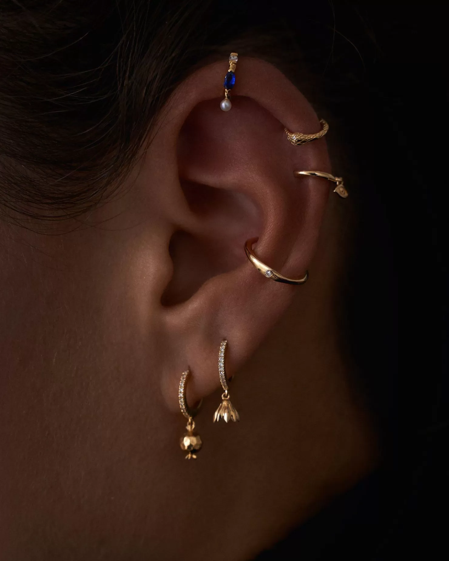 Pamela Love Anemone Pave Huggie | Women Piercing Jewelry