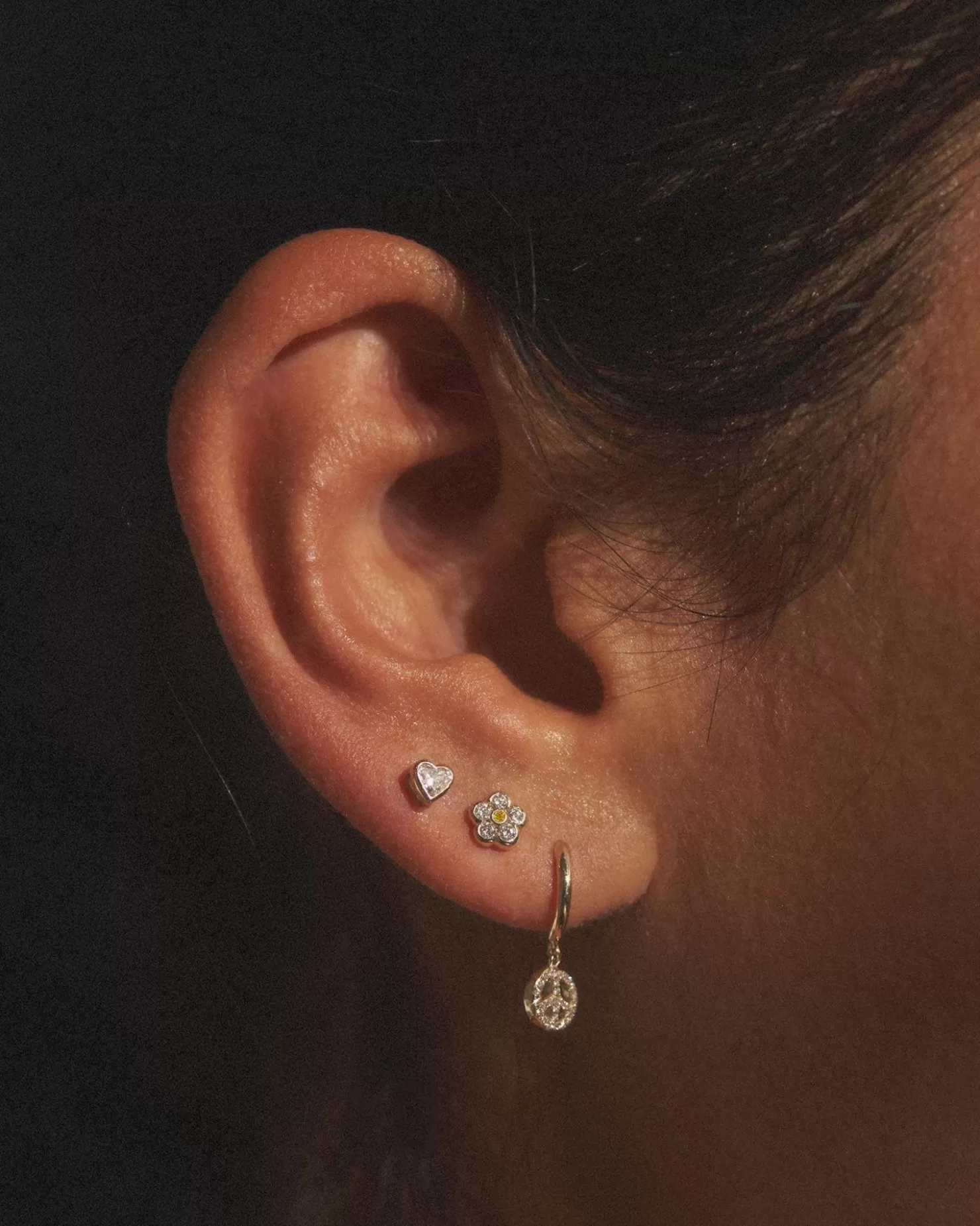 Pamela Love Bezel Heart Stud | Women Earrings