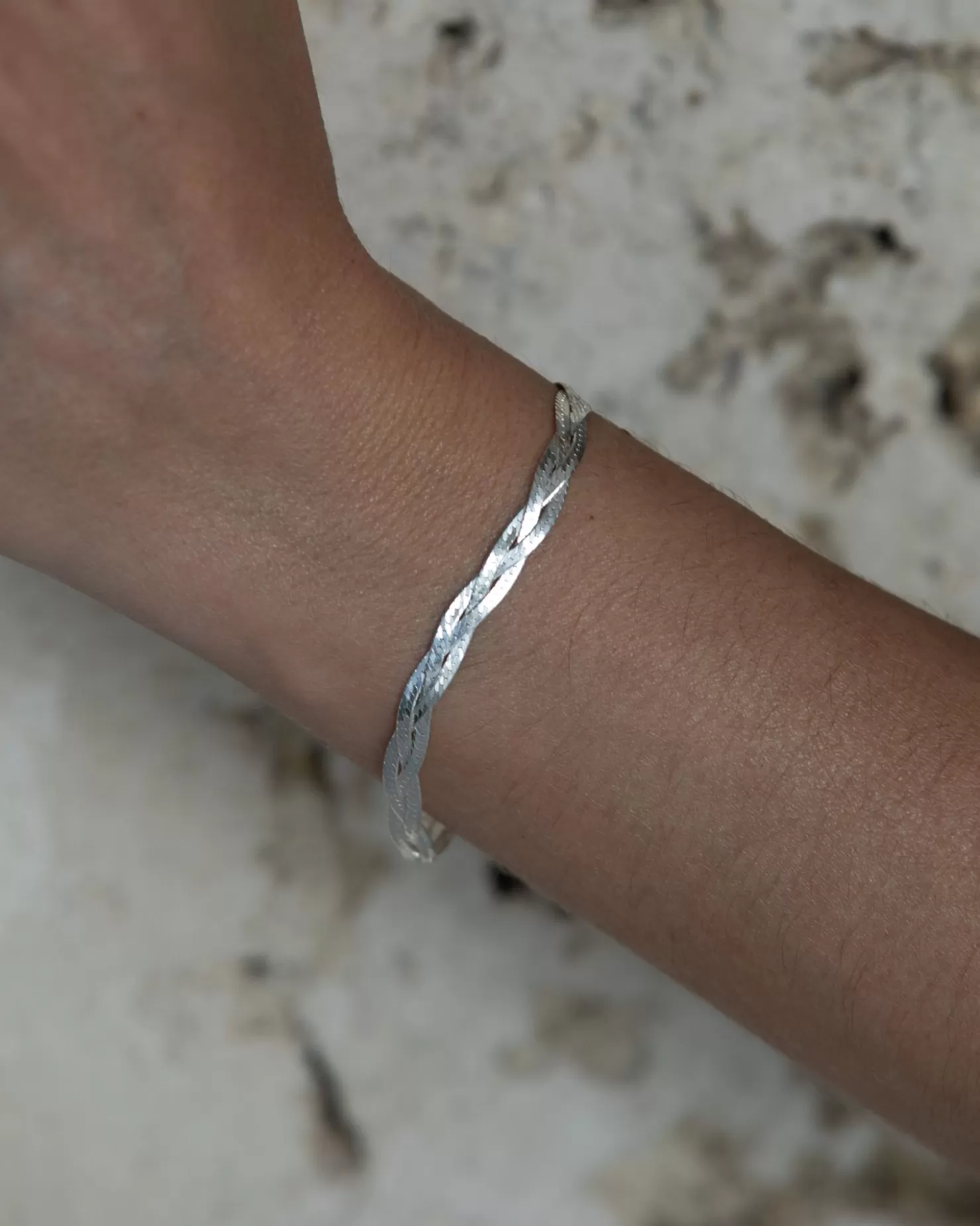 Pamela Love Braided Herringbone Thin Chain Bracelet | Women Bracelets