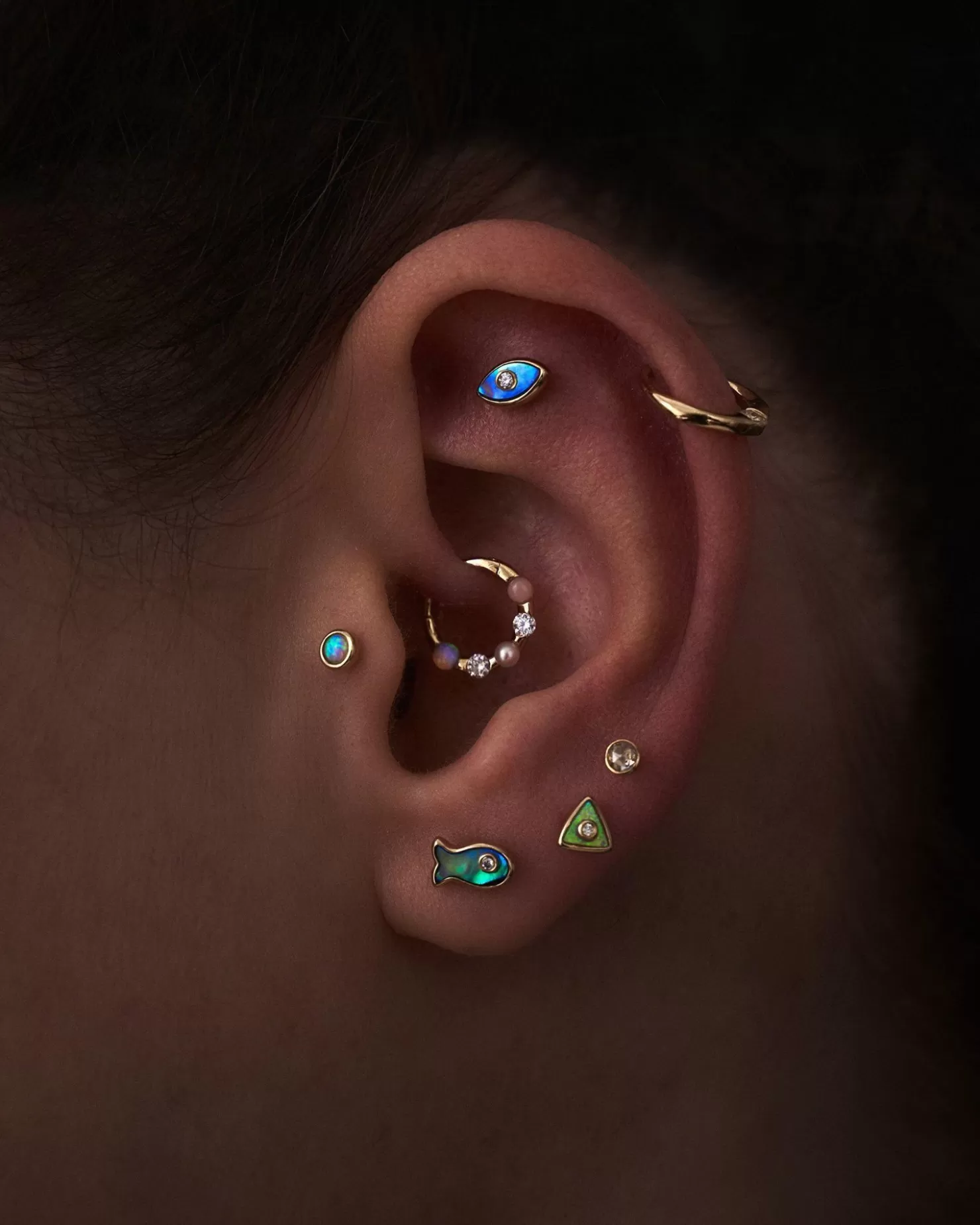 Pamela Love Eye Diamond Stud | Women Piercing Jewelry