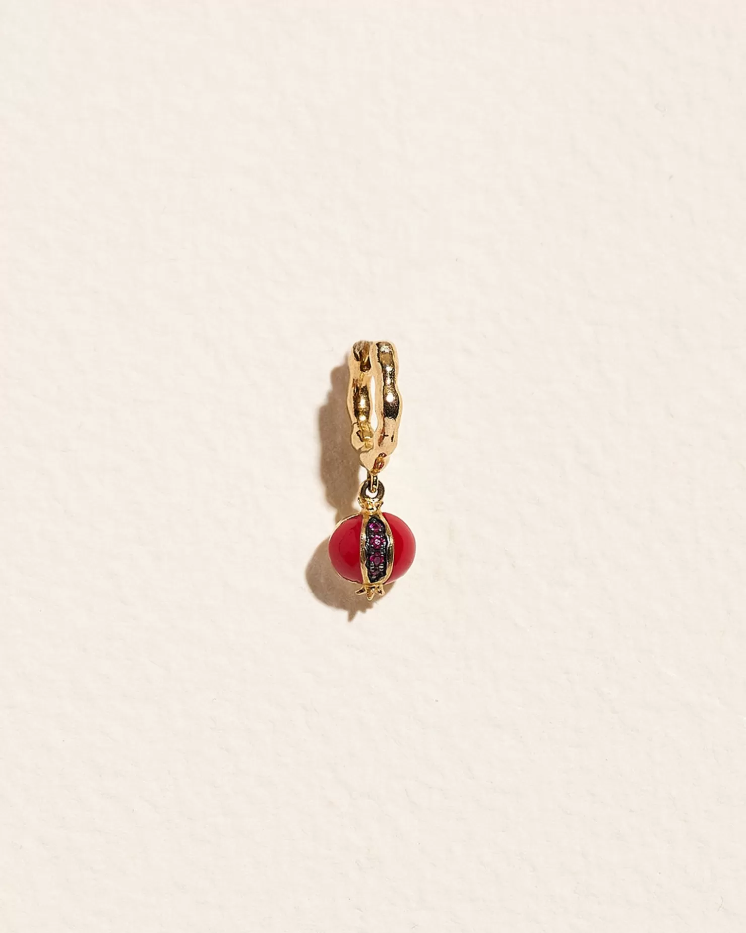 Pamela Love Inlay Ruby Hera Huggie | Women Piercing Jewelry