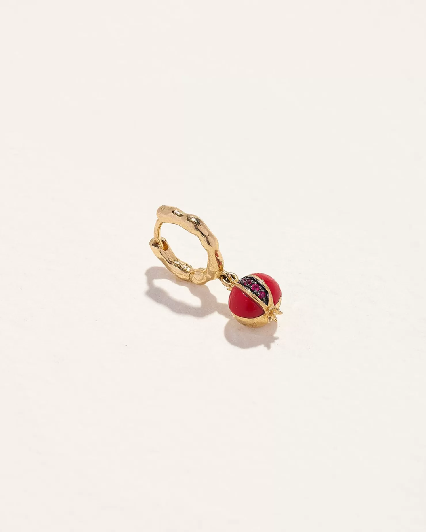 Pamela Love Inlay Ruby Hera Huggie | Women Earrings