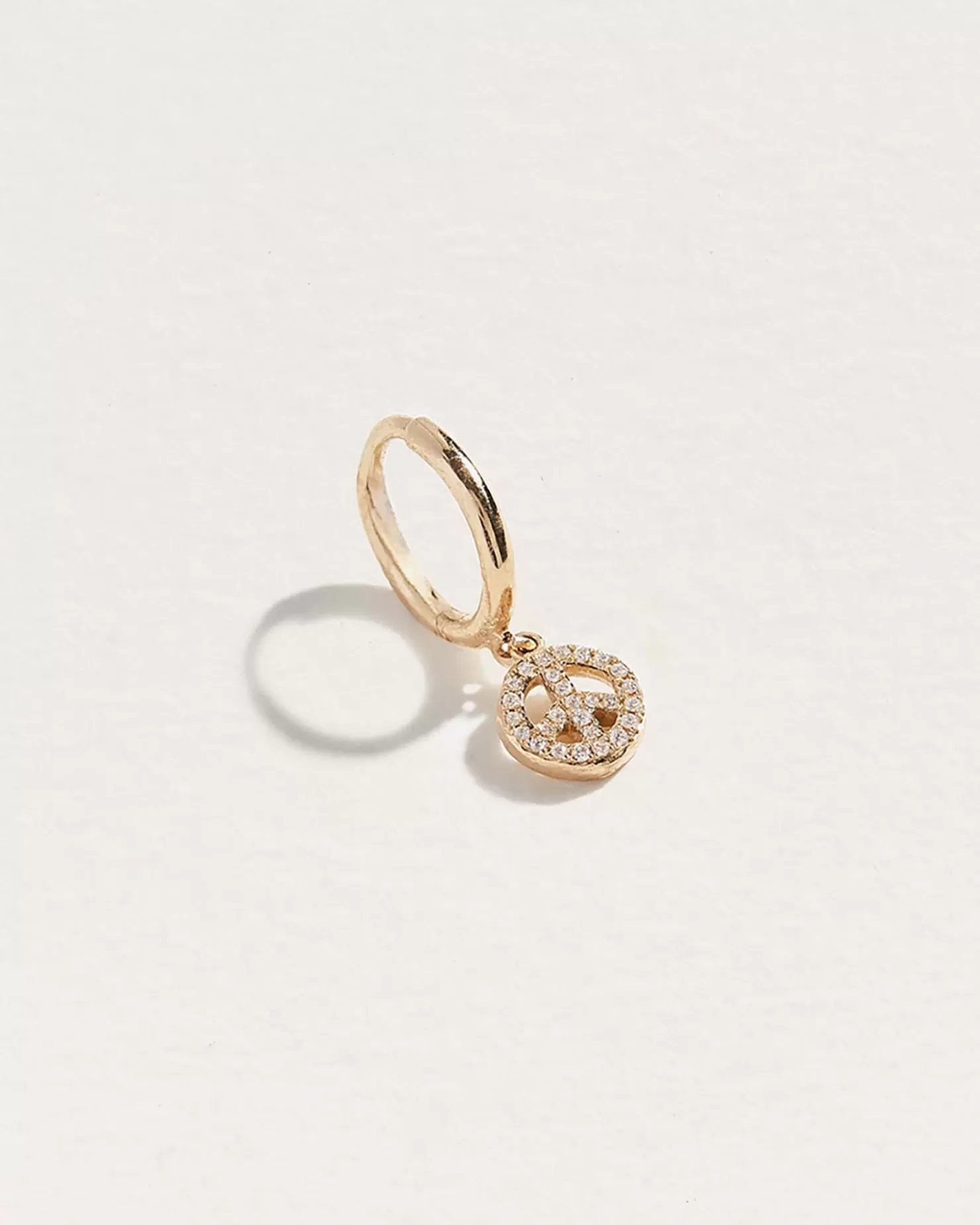 Pamela Love Pave Peace Huggie | Women Earrings