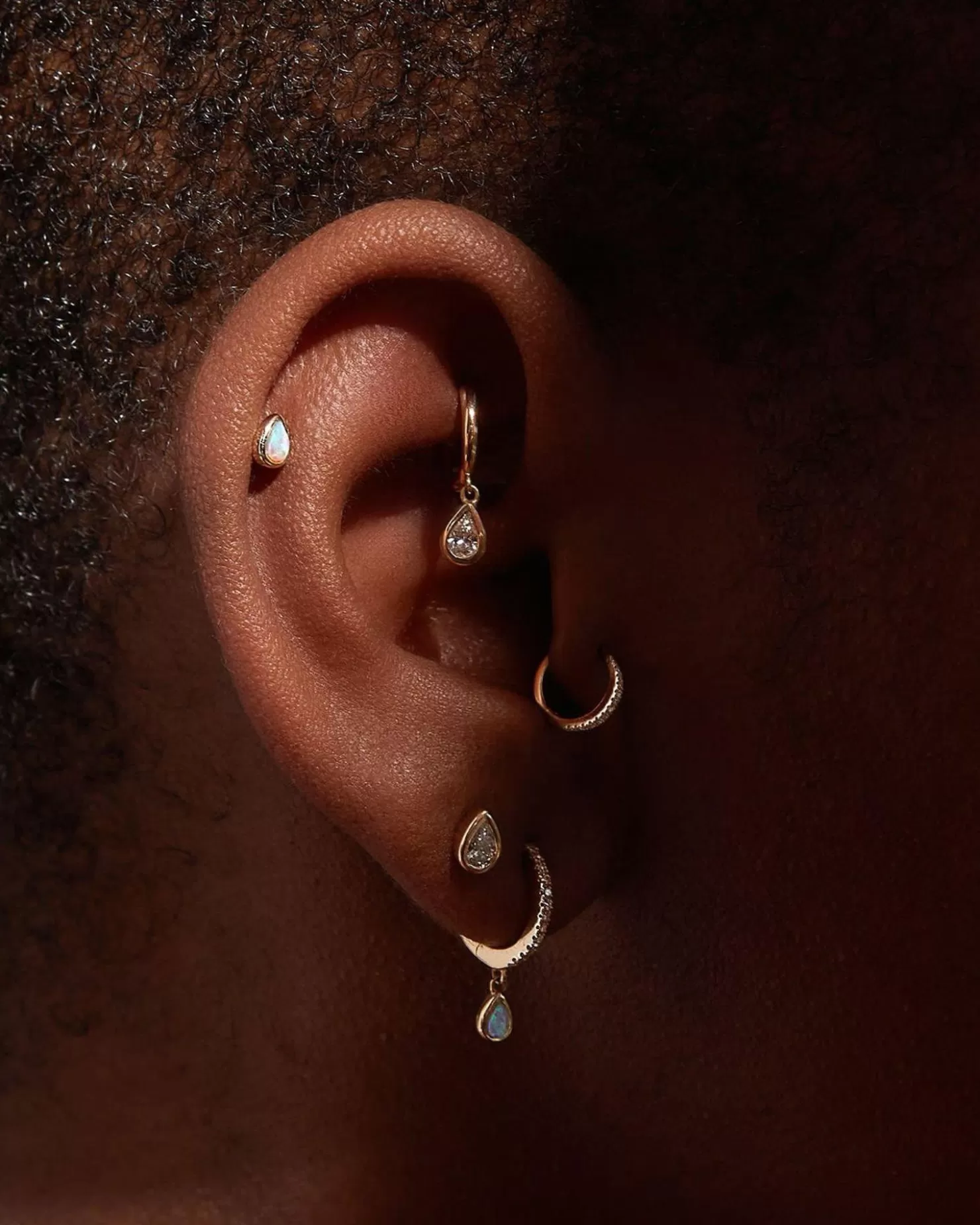 Pamela Love Raindrop Huggie | Women Piercing Jewelry